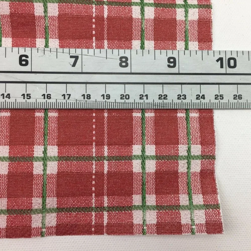 Target Corporation Beverage Party Paper Napkins Red Plaid White Green 21 Count